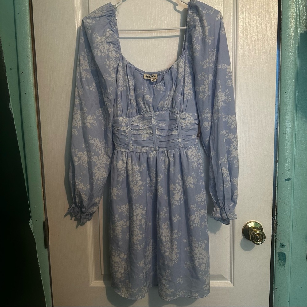 🎀Inspire Light Blue Floral Dress